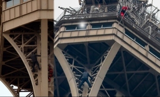 Man arrested for Climbing Eiffel Tower