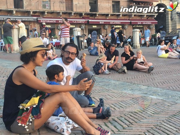 Aamir Khan Spends Time with Family on a vacation in Italy