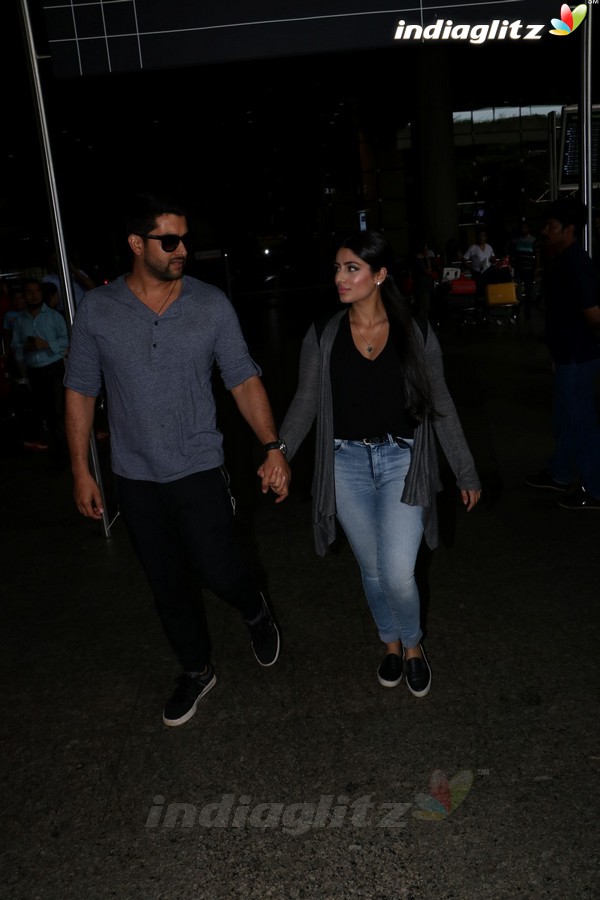 Aftab Shivdasani & His Wife Nin Dusanj Spotted at Airport Return From IIFA