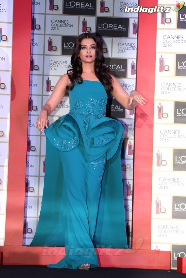 Aishwarya Rai Bachchan Launches L'Oreal Paris Cannes 2016 Collection