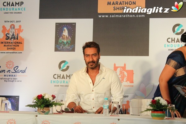 Ajay Devgn at Sai International Marathon Shirdi Press Meet