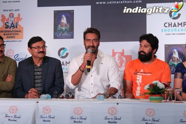 Ajay Devgn at Sai International Marathon Shirdi Press Meet