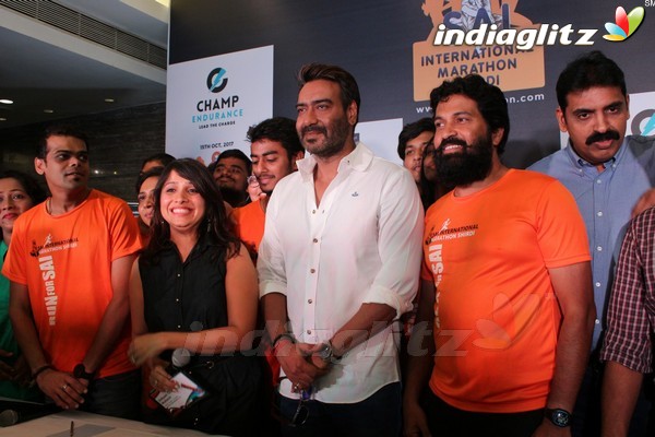 Ajay Devgn at Sai International Marathon Shirdi Press Meet