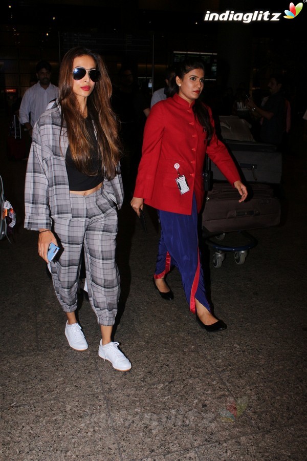 Arbaaz Khan, Sohail Khan & Malaika Arora Spotted at Airport