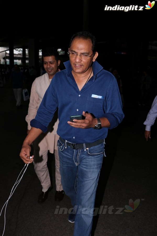 Cricketer Mohammad Azharuddin Spotted at International Airport