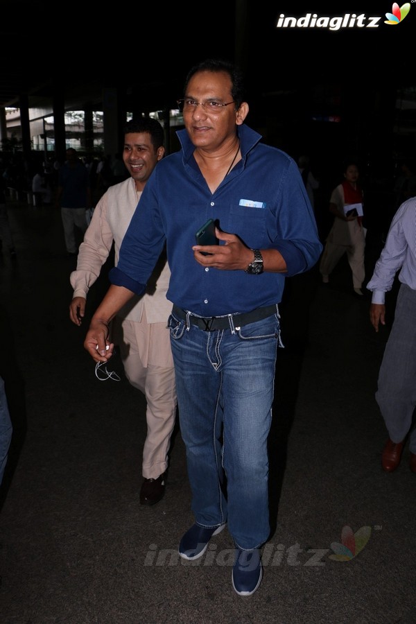 Cricketer Mohammad Azharuddin Spotted at International Airport