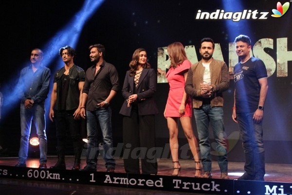 Ajay Devgn, Emraan Hashmi, Ileana D'Cruz at 'Baadshaho' Trailer Launch