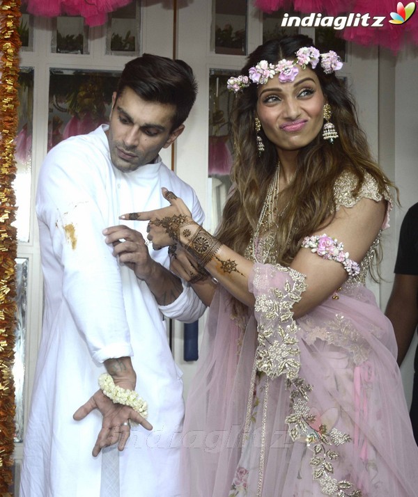 Bipasha Basu & Karan Singh Grover Mehendi Ceremony