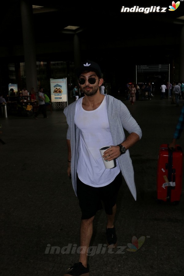 Himansh Kohli Spotted at Airport Returns From IIFA