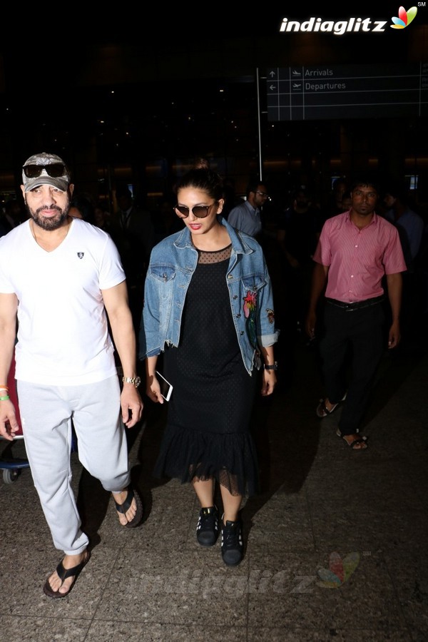 Huma Qureshi & Shera Spotted at Airport