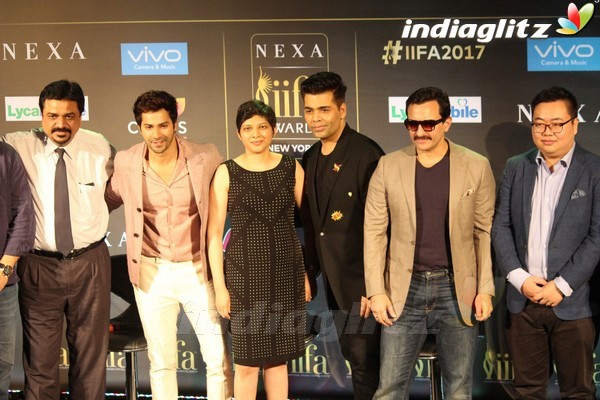 Varun Dhawan & Saif Ali Khan at Press Conference Of 18th IIFA Awards