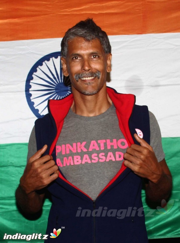 Milind Soman Returns India after Winning Iron Man Award