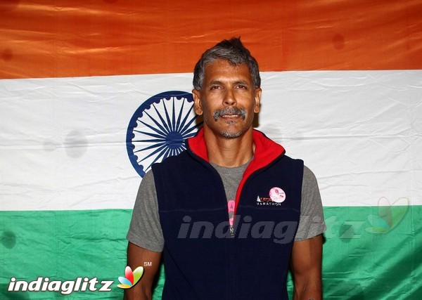 Milind Soman Returns India after Winning Iron Man Award