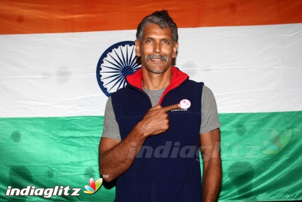 Milind Soman Returns India after Winning Iron Man Award