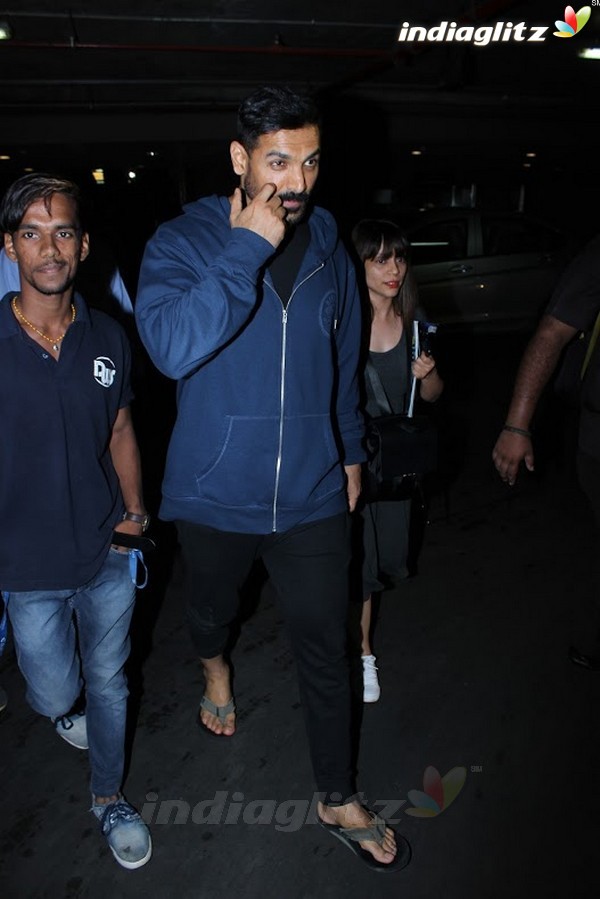 John Abraham Spotted at International Airport