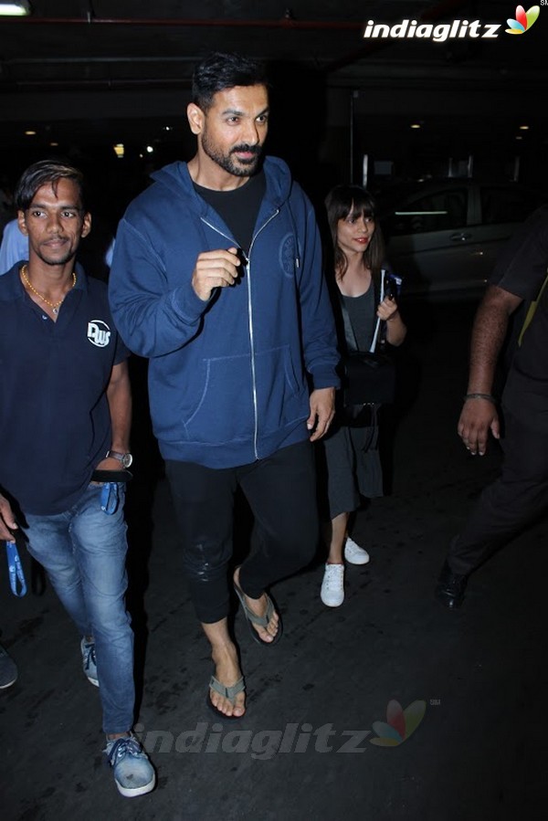 John Abraham Spotted at International Airport