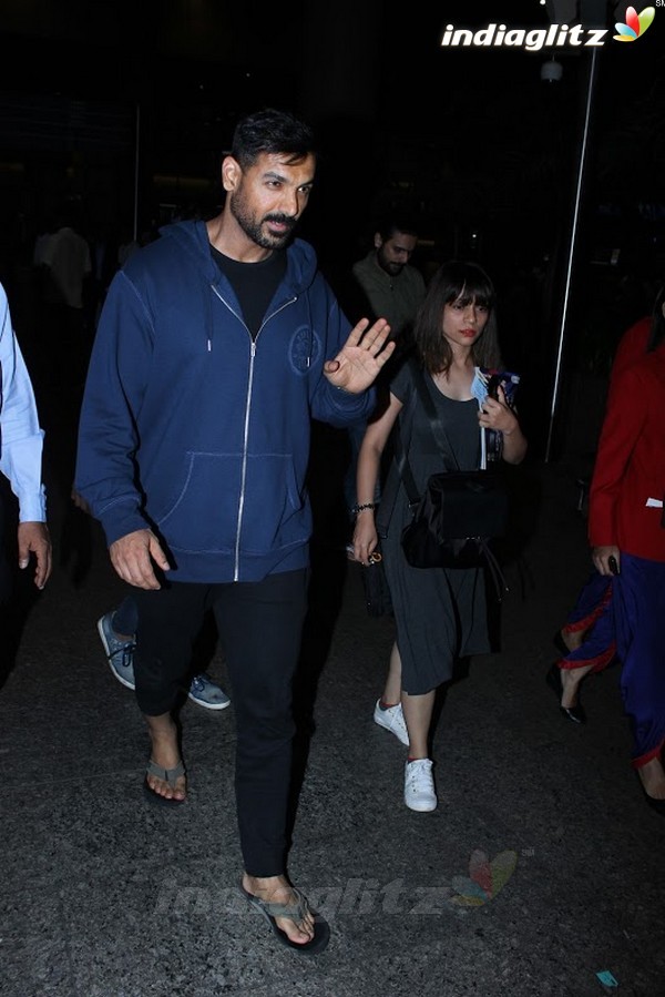 John Abraham Spotted at International Airport