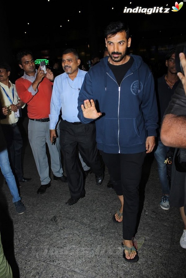 John Abraham Spotted at International Airport