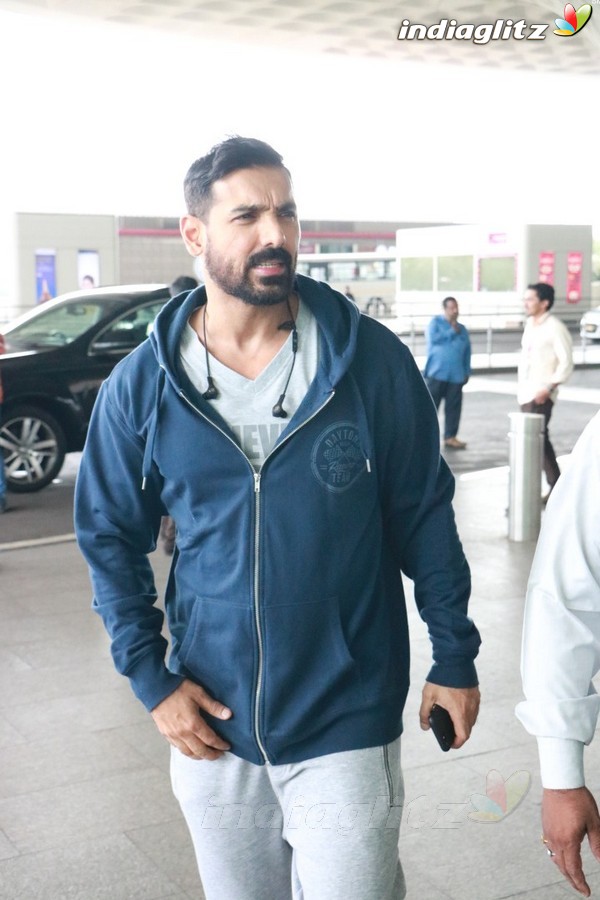 John Abraham Spotted at Airport