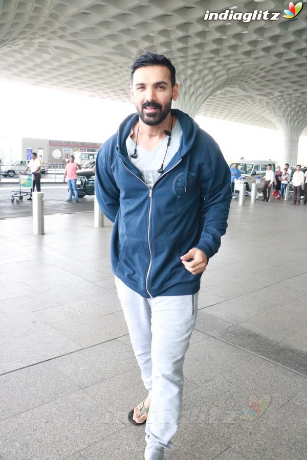 John Abraham Spotted at Airport