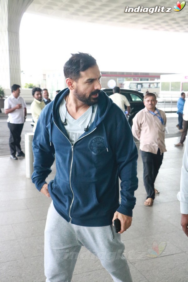 John Abraham Spotted at Airport