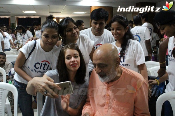 Kalki Koechlin at Inauguration Of Computer Lab & Beautifying The School Premises