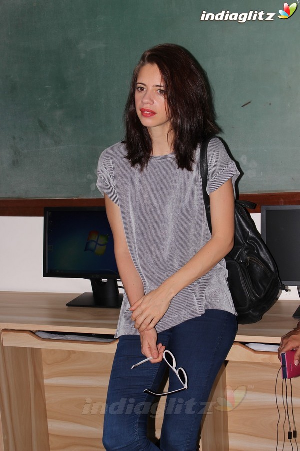 Kalki Koechlin at Inauguration Of Computer Lab & Beautifying The School Premises