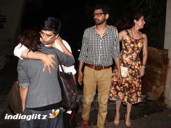 Karan Johar, Urmila Matondkar Spotted at Manish Malhotra's House