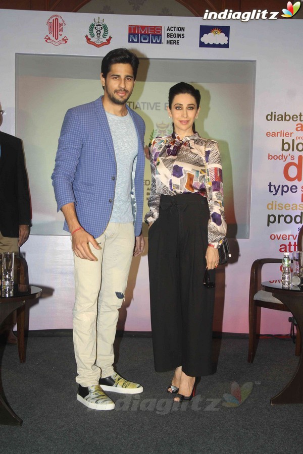 Sidharth Malhotra, Karisma Kapoor attend Panel Discussion on World Diabetes Week