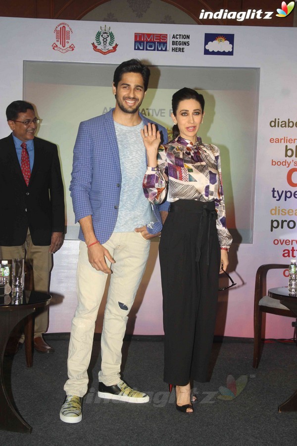 Sidharth Malhotra, Karisma Kapoor attend Panel Discussion on World Diabetes Week