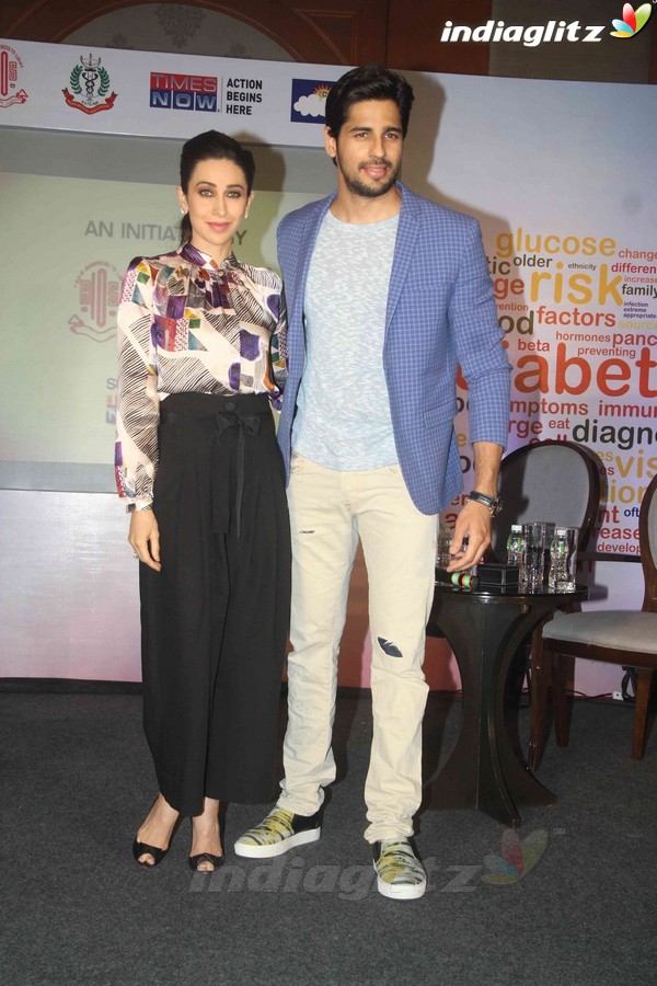 Sidharth Malhotra, Karisma Kapoor attend Panel Discussion on World Diabetes Week