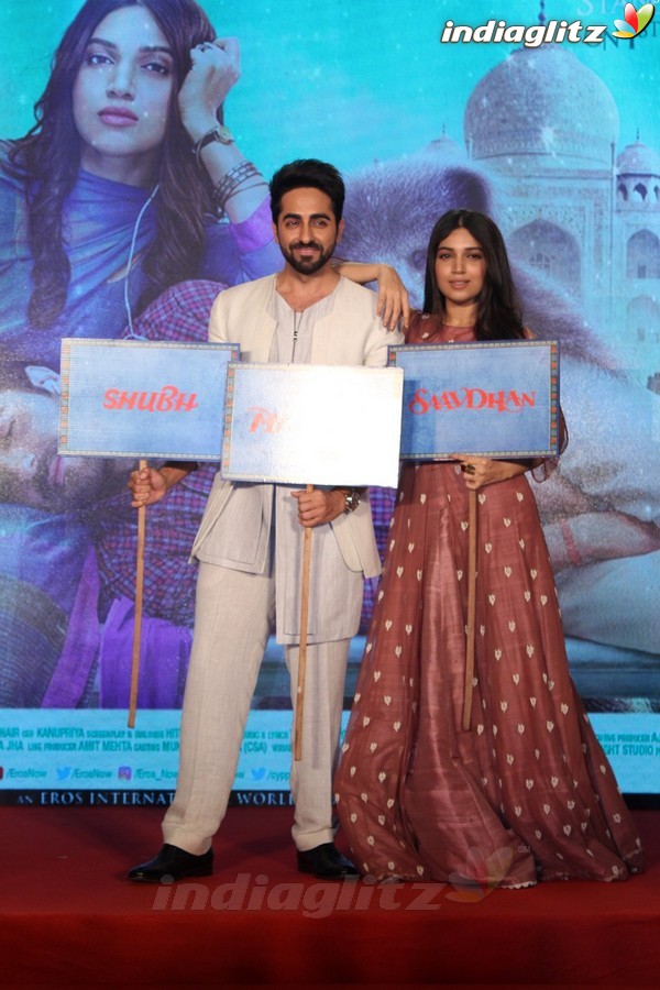 Ayushmann Khurrana & Bhumi Pendnekar at 'Shubh Mangal Savdhaan' Trailer Launch