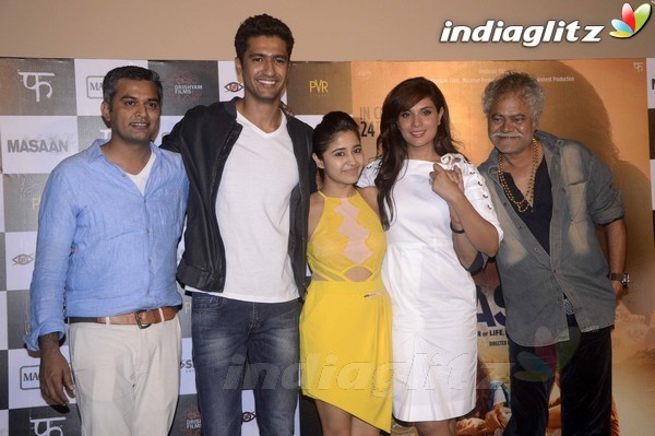 Richa Chadda, Shweta Tripathi, Sanjay Mishra at 'Masaan' Trailer Launch