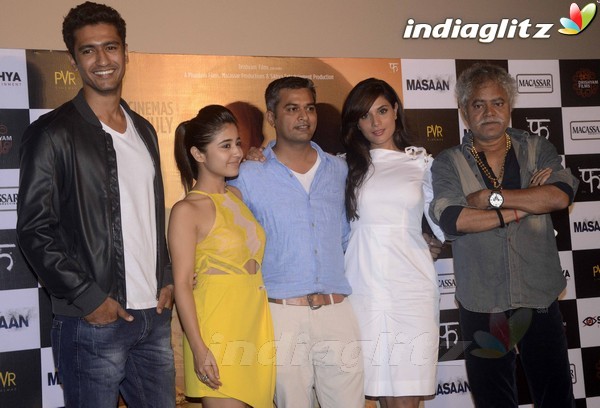 Richa Chadda, Shweta Tripathi, Sanjay Mishra at 'Masaan' Trailer Launch