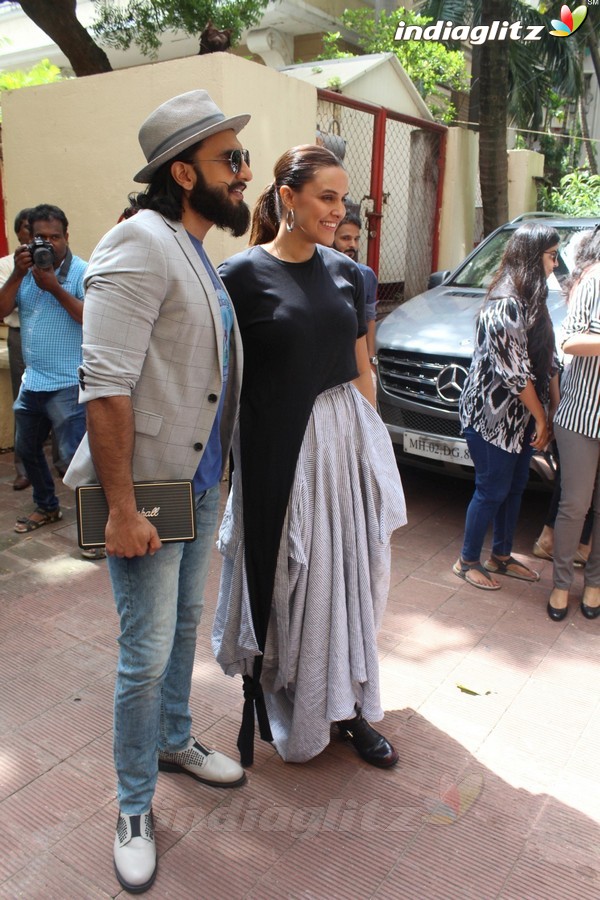 Ranveer Singh & Neha Dhupia Spotted Before the Recording of their Episode