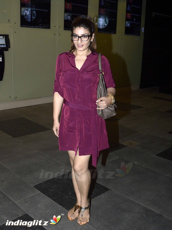 Raveena Tondon Spotted at Movie Theatre