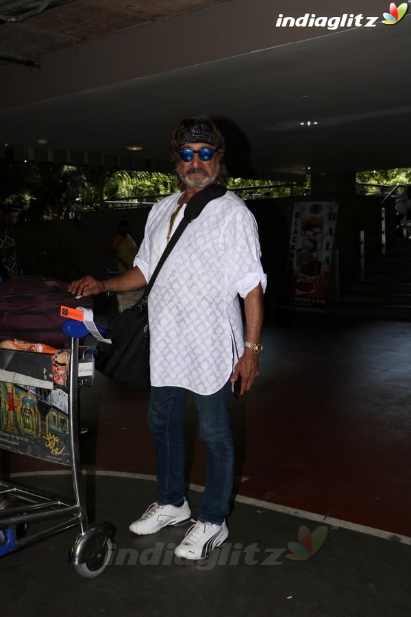 Shakti Kapoor Spotted at International Airport