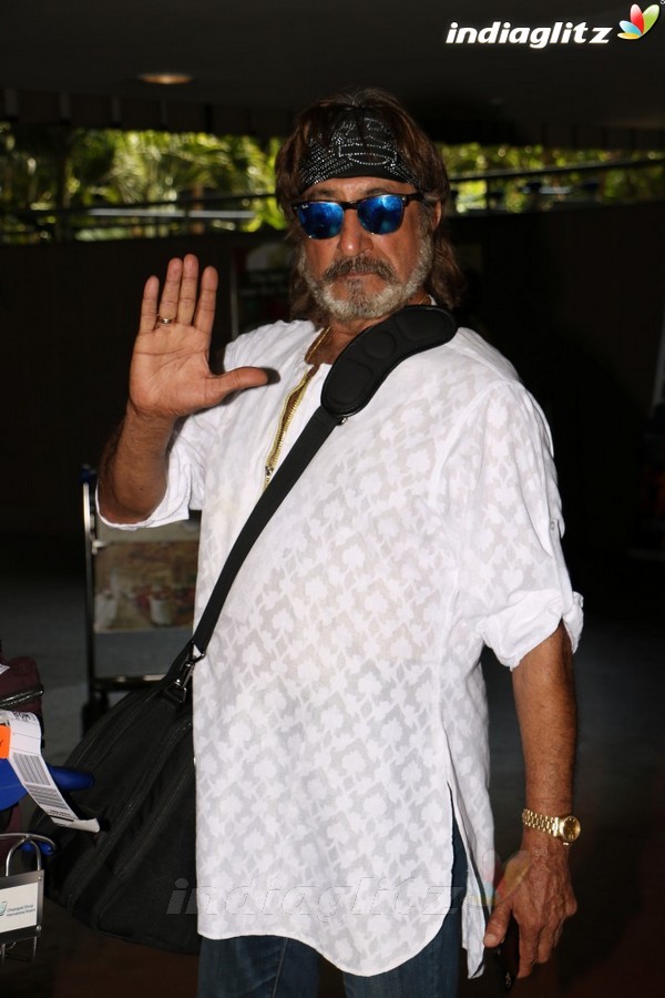 Shakti Kapoor Spotted at International Airport