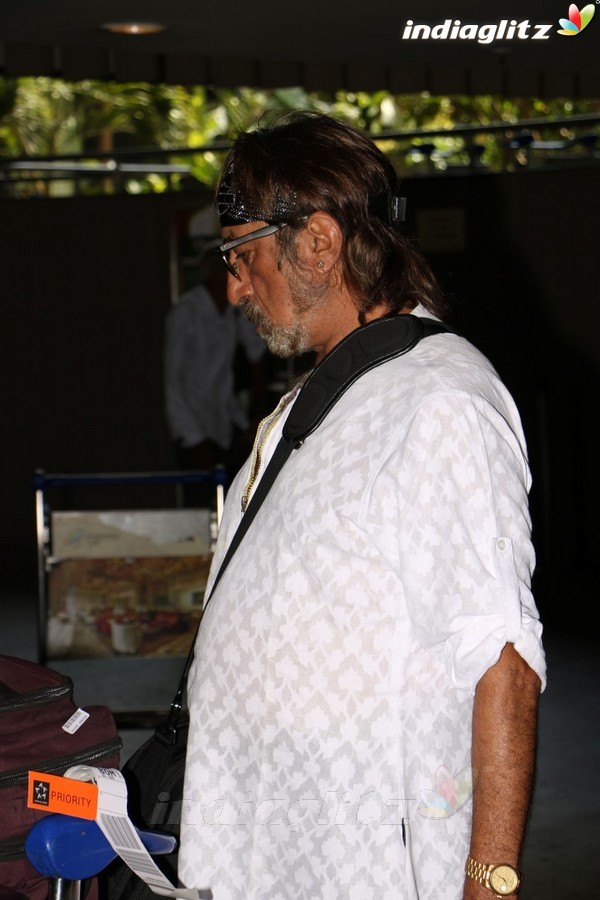 Shakti Kapoor Spotted at International Airport