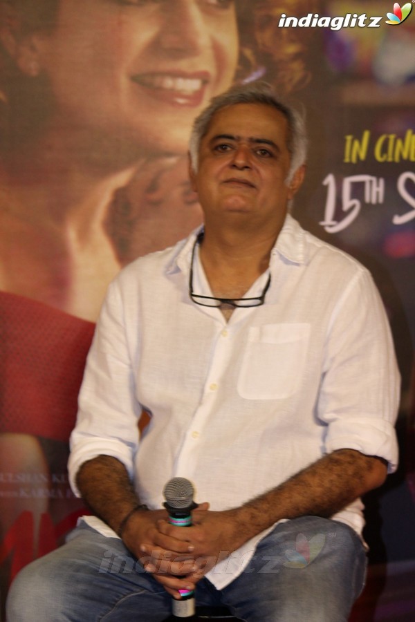 Kangana Ranaut & Hansal Mehta at Trailer Launch of 'Simran'