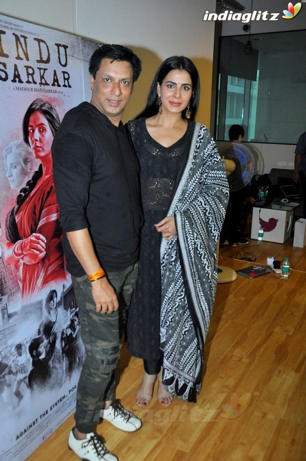 Kirti Kulhari & Madhur Bhandarkar at Launch of Popular Qawali 'Chadhta Sooraj' Film 'Indu Sarkar'