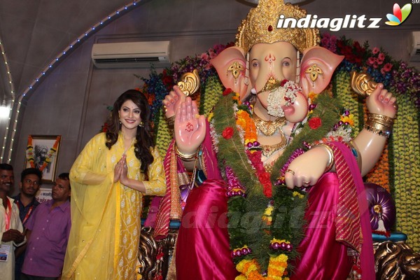 Urvashi Rautela Visits Andheri Cha Raja 2017