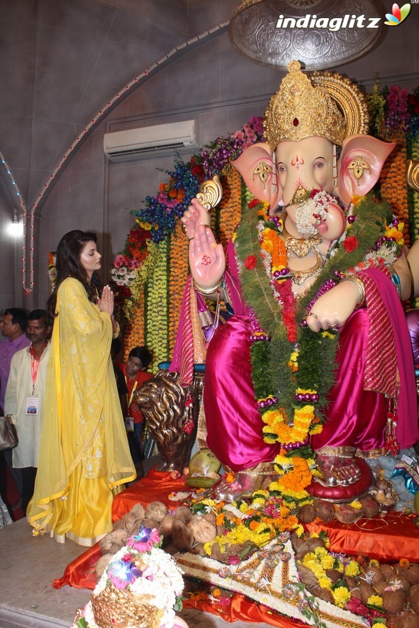 Urvashi Rautela Visits Andheri Cha Raja 2017