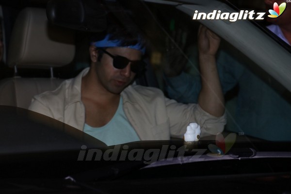 Varun Dhawan With His Mother Spotted at Airport