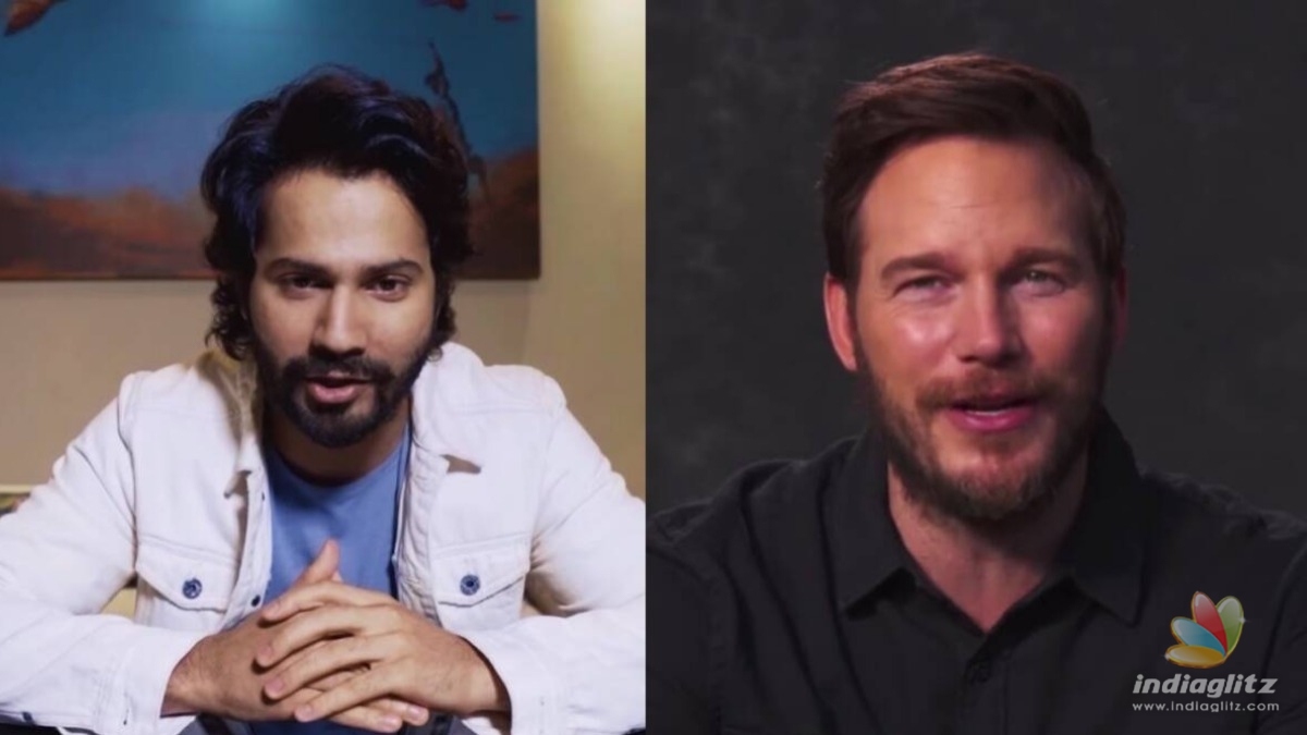 Varun Dhawan helps Chris Pratt promote his next film 