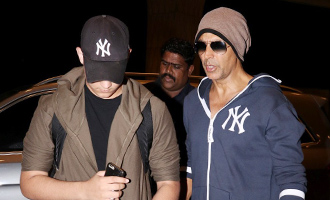 Akshay Kumar With Son Aarav Spotted at Airport