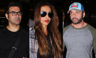 Arbaaz Khan, Sohail Khan & Malaika Arora Spotted at Airport