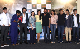 Sanjay Dutt, Ranbir Kapoor, Aditi Rao Hydari at 'Bhoomi' Trailer Launch