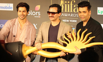 Varun Dhawan & Saif Ali Khan at Press Conference Of 18th IIFA Awards