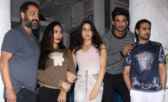 Team 'Kedarnath' Sushant Singh Rajput & Sara Khan Dine at Olive Bar